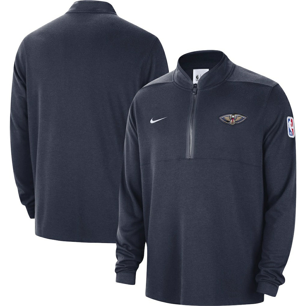 New Orleans Pelicans Authentic Performance Half-Zip Jacket - Navy | Nike cheap
