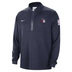 Philadelphia 76ers Authentic Performance Half-Zip Jacket - Navy | Nike outlet