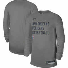 New Orleans Pelicans Unisex 2023/24 Legend On-Court Practice Long Sleeve T-Shirt - Heather Gray | Nike shop