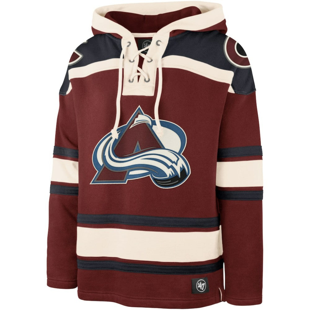 Cale Makar Colorado Avalanche '47 Player Name & Number Lacer Pullover Hoodie