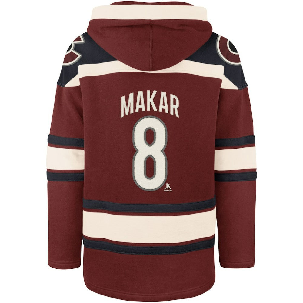 Cale Makar Colorado Avalanche '47 Player Name & Number Lacer Pullover Hoodie