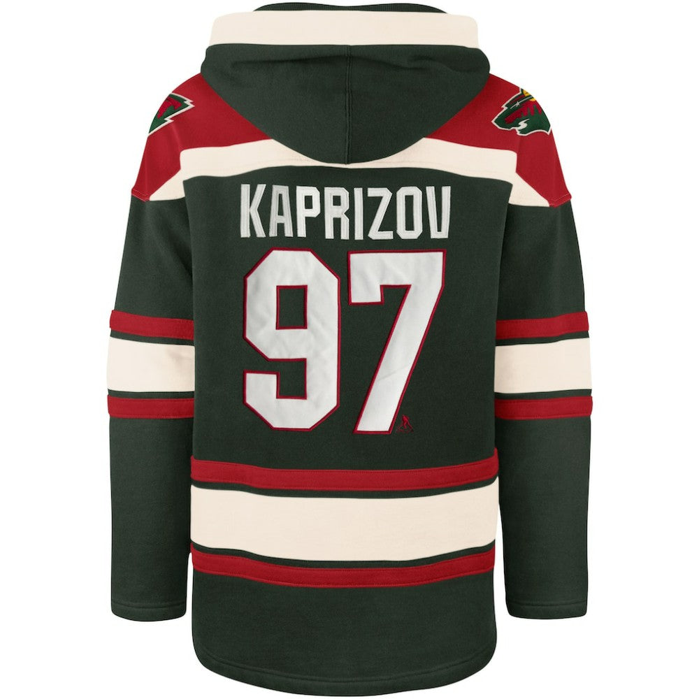 Kirill Kaprizov Minnesota Wild '47 Player Name & Number Lacer Pullover Hoodie