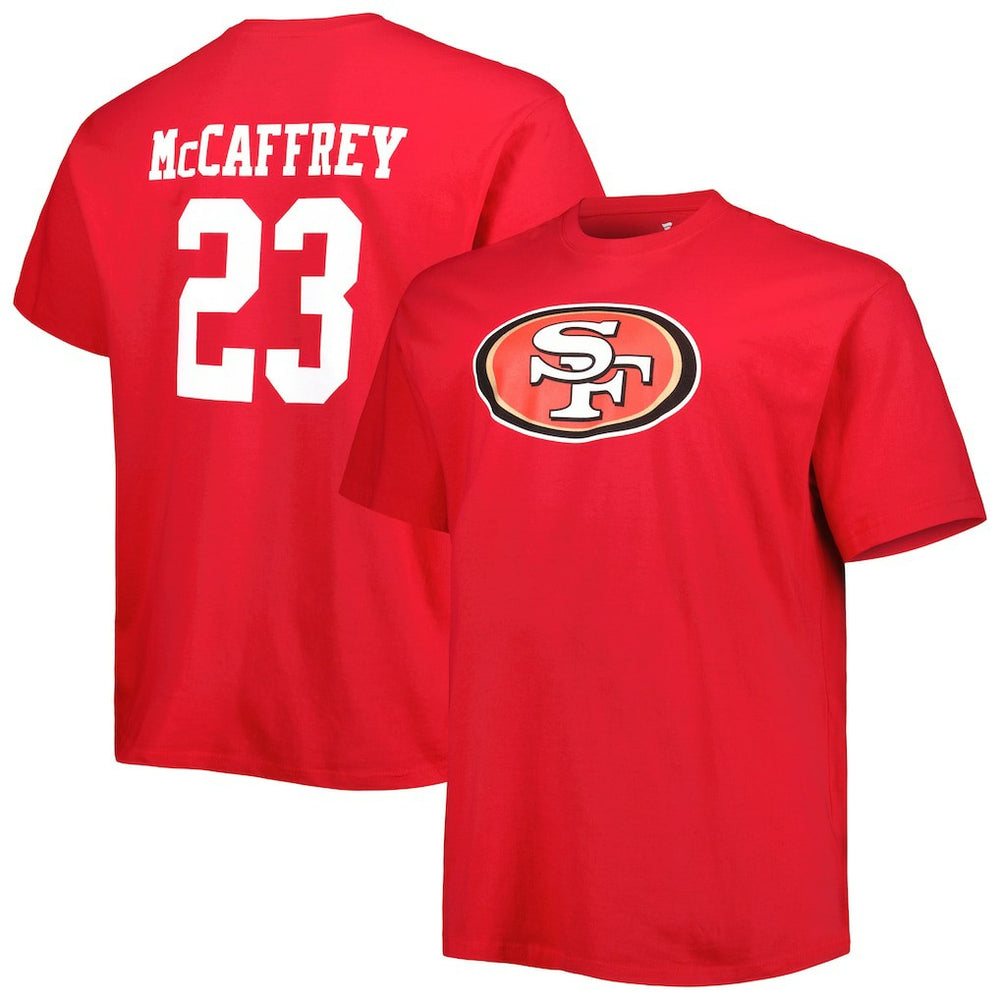 NFL San Francisco 49ers Christian McCaffrey  Big & Tall Player Name & Number T-Shirt