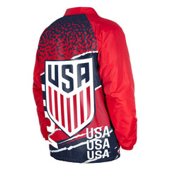 USMNT 5th & Ocean by New Era Throwback Coaches Raglan Full-Snap Jacket / Soccer New