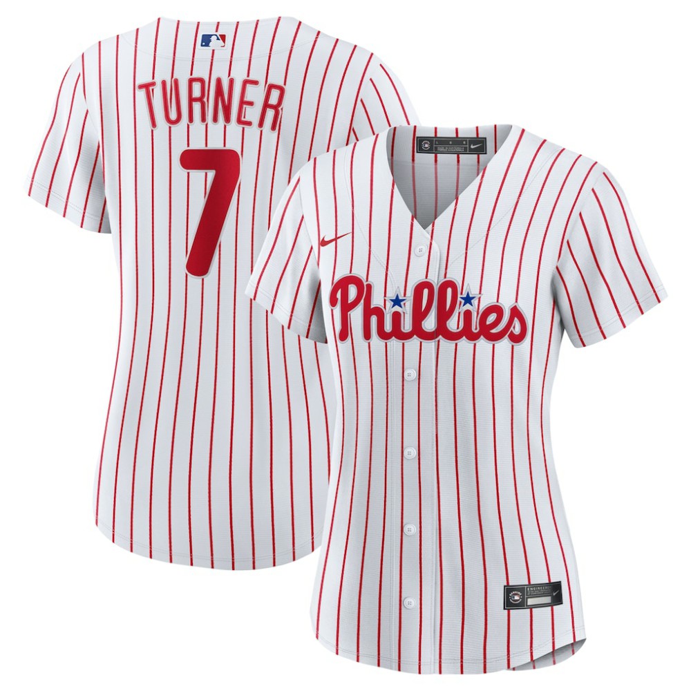 Trea Turner Philadelphia Phillies Women's Home Replica Player Jersey - White | Nike