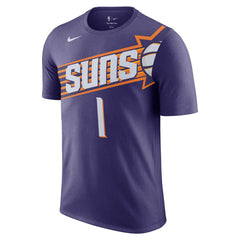 Devin Booker Phoenix Suns Icon 2022/23 Name & Number T-Shirt - Purple | Nike for sale