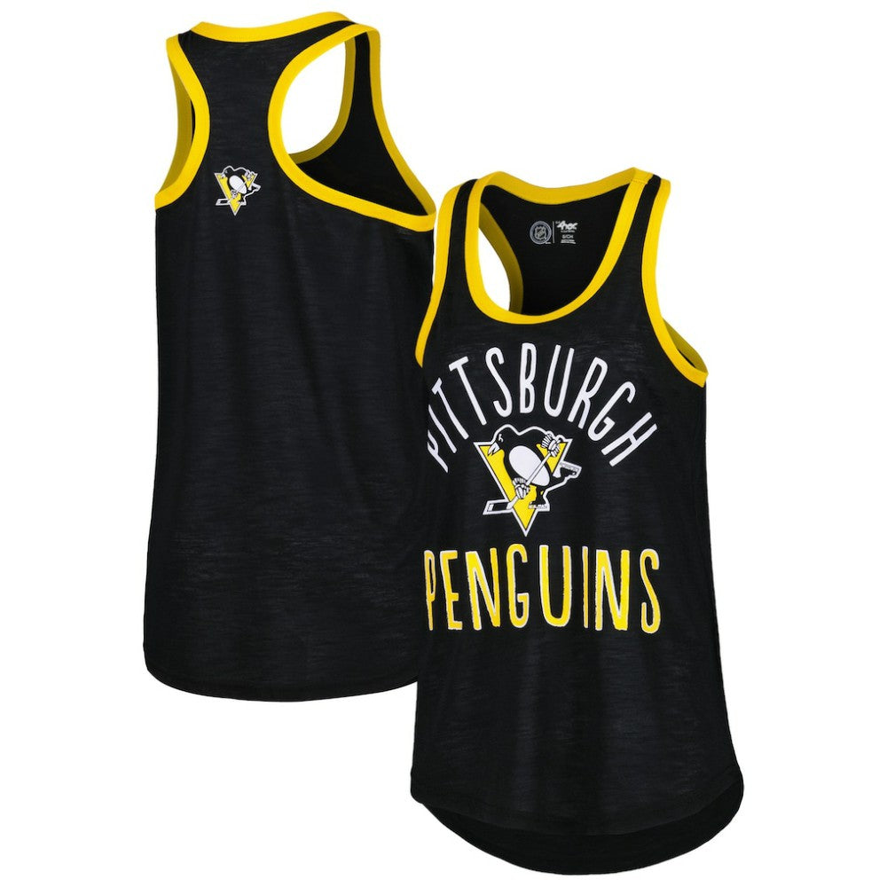 Pittsburgh Penguins G-III 4Her by Carl Banks Women's First Base Racerback Scoop Neck Tank Top