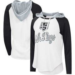Los Angeles Kings G-III 4Her by Carl Banks Women's MVP Raglan Lightweight Hooded T-Shirt