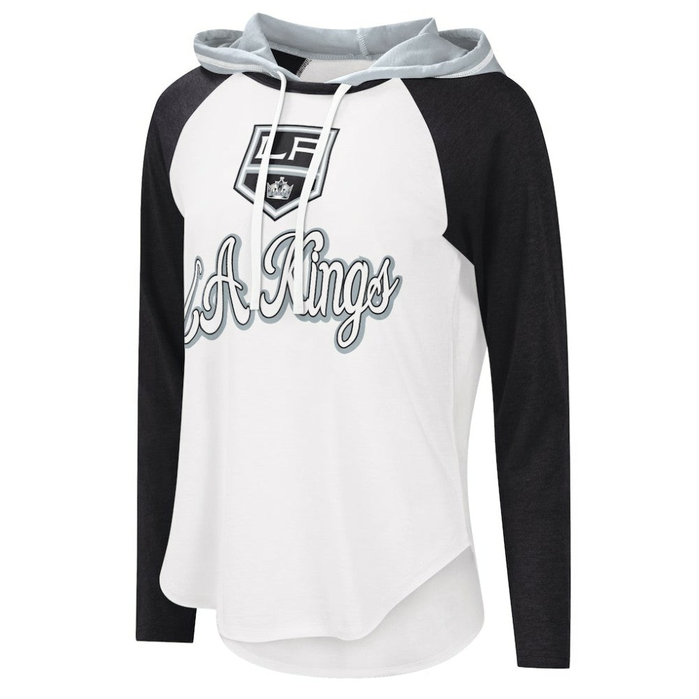 Los Angeles Kings G-III 4Her by Carl Banks Women's MVP Raglan Lightweight Hooded T-Shirt