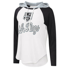Los Angeles Kings G-III 4Her by Carl Banks Women's MVP Raglan Lightweight Hooded T-Shirt