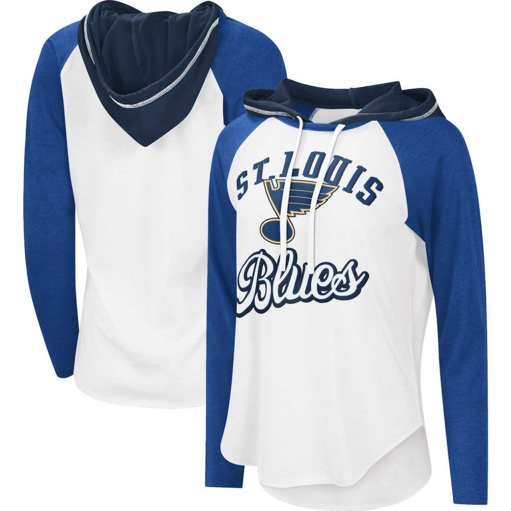 St. Louis Blues G-III 4Her by Carl Banks Women's MVP Raglan Lightweight Hooded T-Shirt