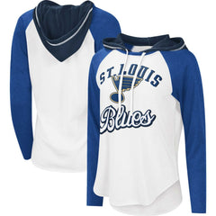 St. Louis Blues G-III 4Her by Carl Banks Women's MVP Raglan Lightweight Hooded T-Shirt