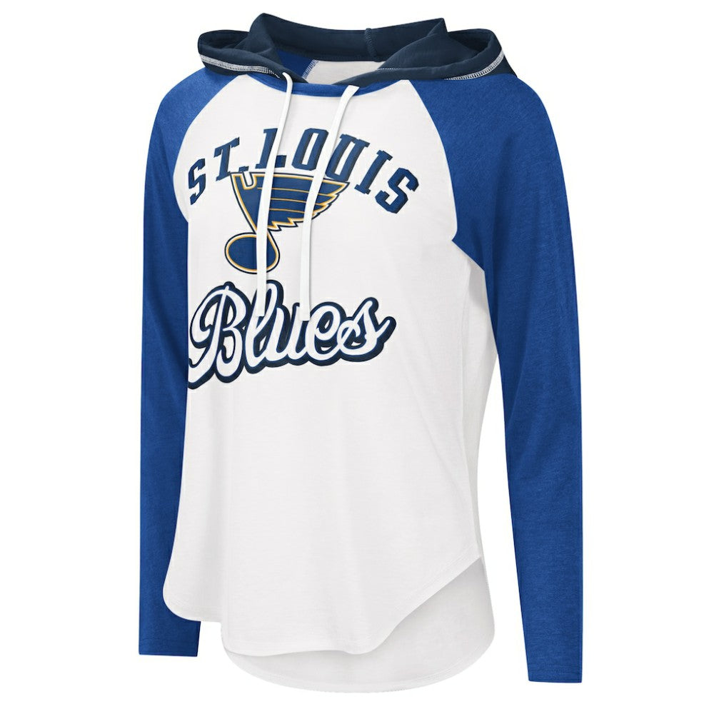St. Louis Blues G-III 4Her by Carl Banks Women's MVP Raglan Lightweight Hooded T-Shirt