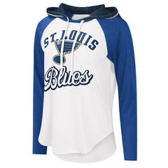St. Louis Blues G-III 4Her by Carl Banks Women's MVP Raglan Lightweight Hooded T-Shirt