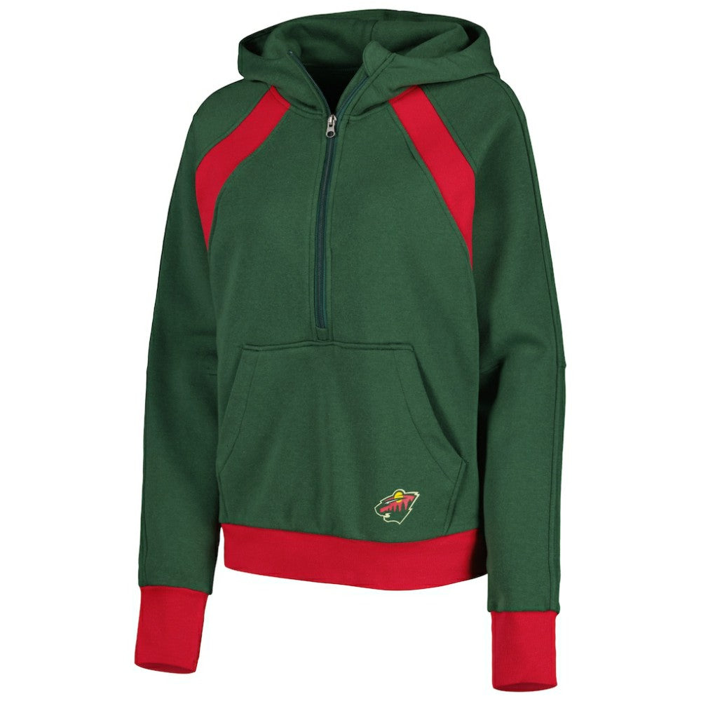 Minnesota Wild Starter Women's Wishbone Half-Zip Hoodie