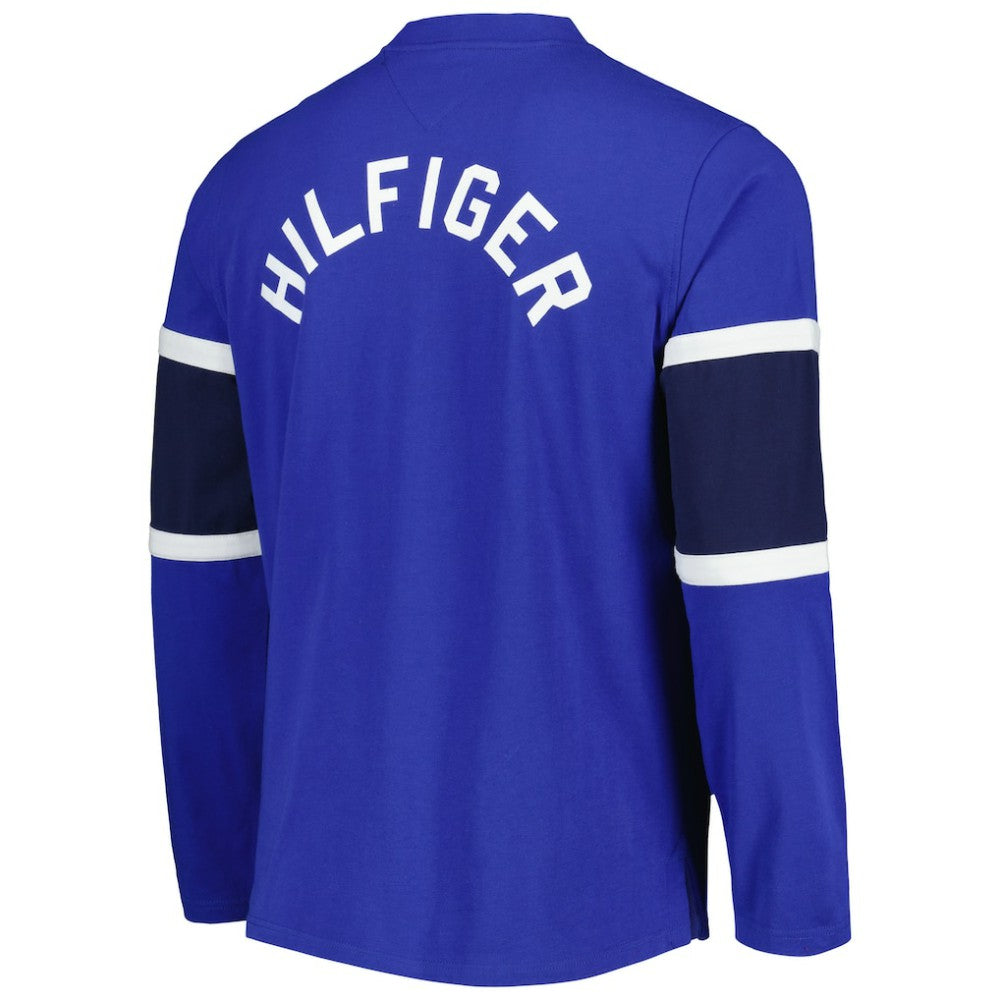 St. Louis Blues Tommy Hilfiger Walter Lace-Up Long Sleeve Top