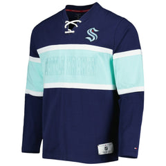 Seattle Kraken Tommy Hilfiger Walter Lace-Up Long Sleeve Top