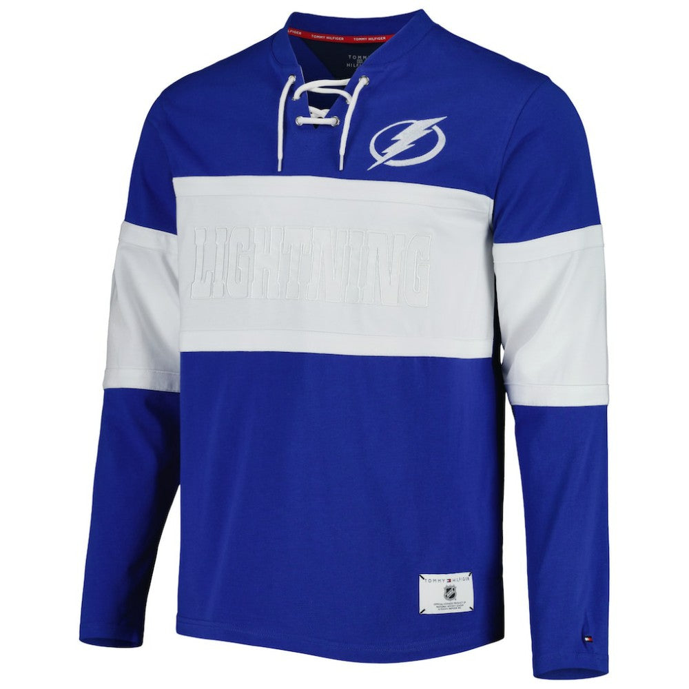 Tampa Bay Lightning Tommy Hilfiger Walter Lace-Up Long Sleeve Top