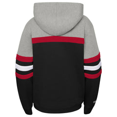 Chicago Bulls Youth Hardwood Classics Head Coach Pullover Hoodie - Black/Heather Gray | Mitchell & Ness sale