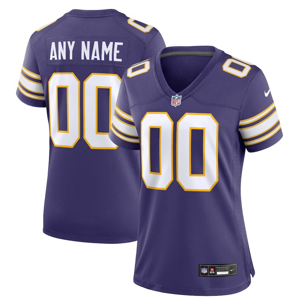 NFL Minnesota Vikings Women's Classic Custom Game Jersey