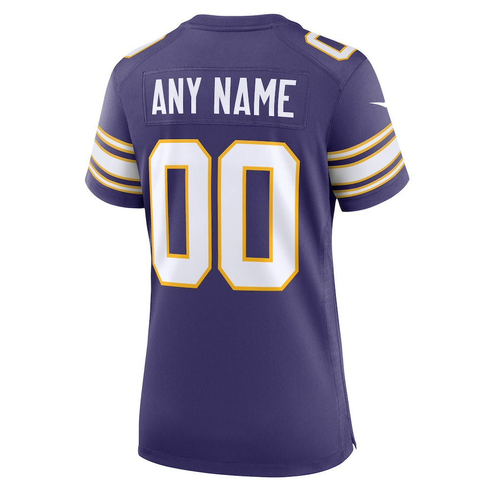 NFL Minnesota Vikings Women's Classic Custom Game Jersey