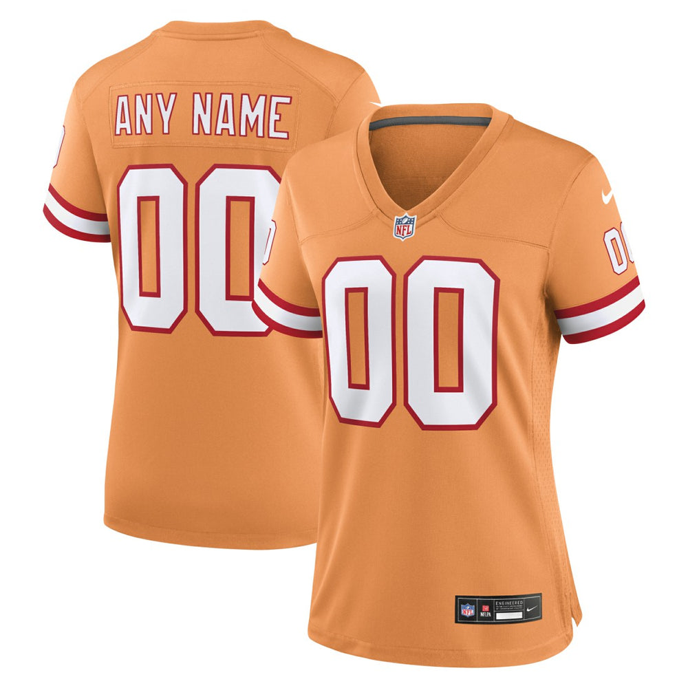 NFL Tampa Bay Buccaneers Women's Custom Throwback Game Jersey