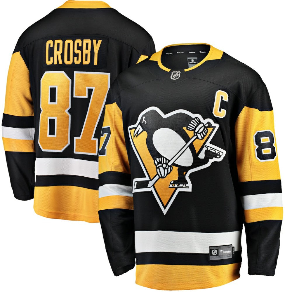 Sidney Crosby Pittsburgh Penguins Fanatics Captain Patch Home Breakaway Jersey