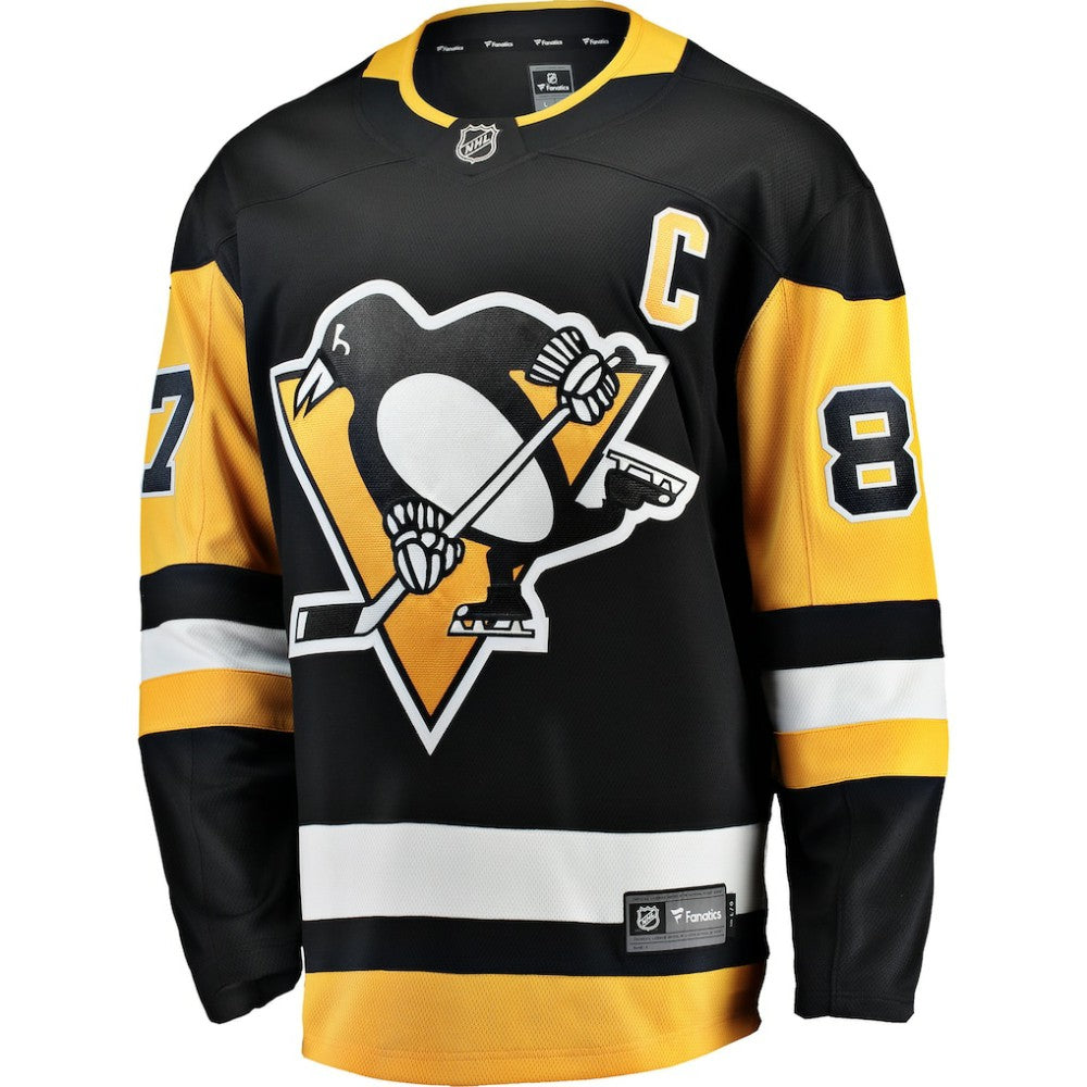 Sidney Crosby Pittsburgh Penguins Fanatics Captain Patch Home Breakaway Jersey