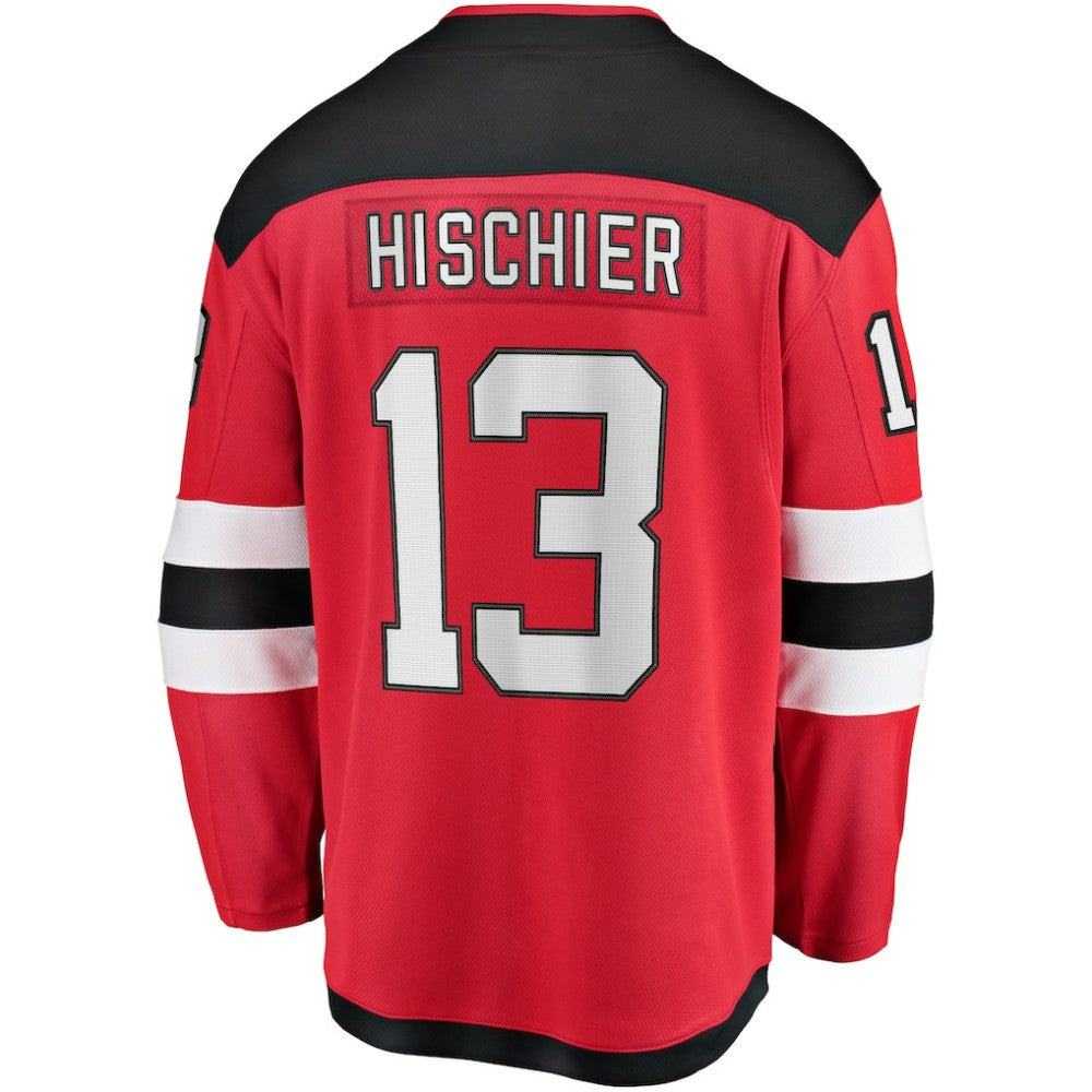 Nico Hischier New Jersey Devils Fanatics Captain Patch Home Breakaway Jersey