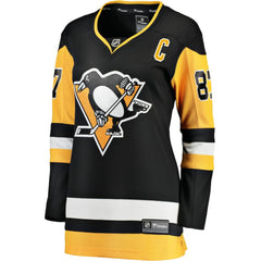 Sidney Crosby Pittsburgh Penguins Fanatics Women's Captain Patch Home Breakaway Jersey