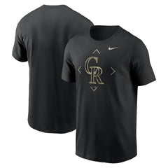 Colorado Rockies Camo Logo T-Shirt - Black | Nike