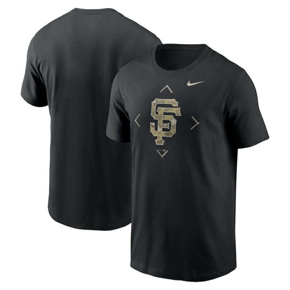 San Francisco Giants Camo Logo T-Shirt - Black | Nike