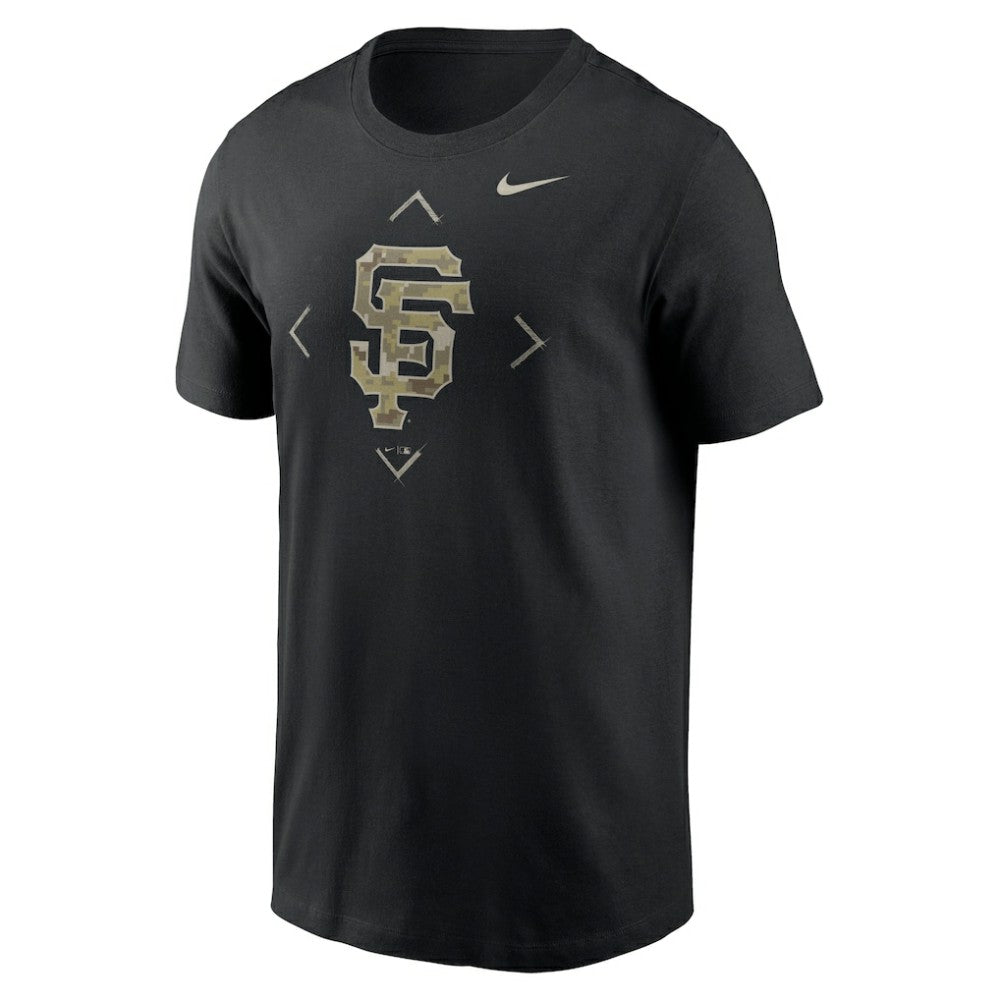 San Francisco Giants Camo Logo T-Shirt - Black | Nike