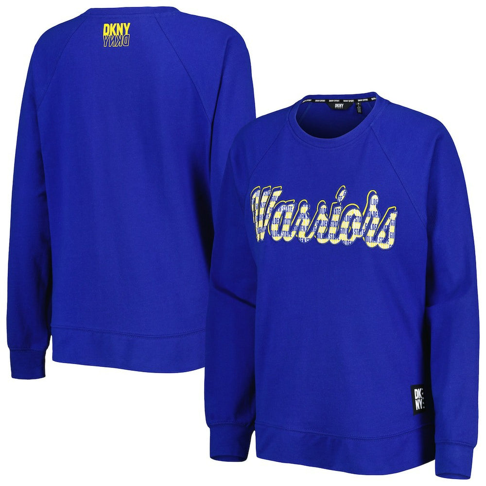 Golden State Warriors DKNY Sport Women's Regina Raglan Pullover Sweatshirt sale - Royal on sale