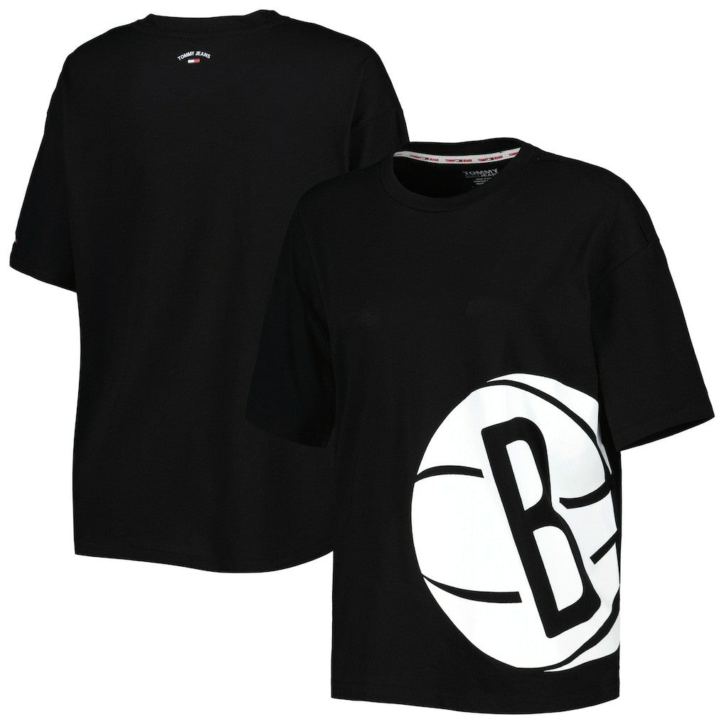 Brooklyn Nets Tommy Jeans Women's Bianca T-Shirt - Black for sale