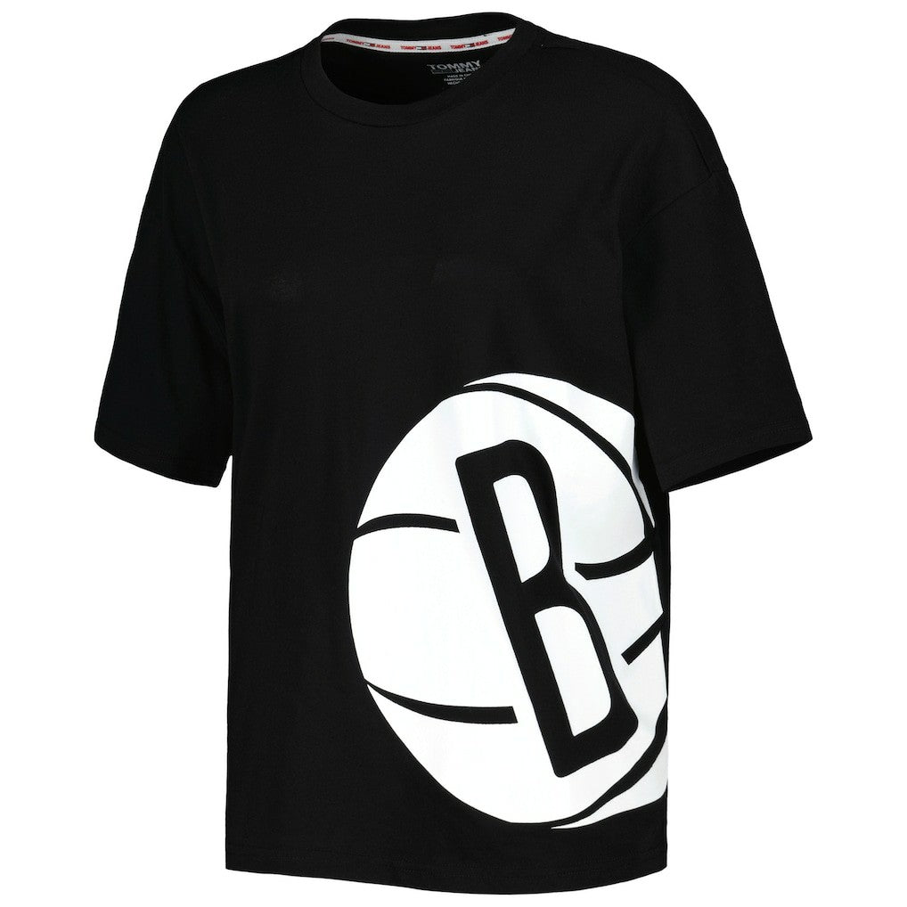 Brooklyn Nets Tommy Jeans Women's Bianca T-Shirt - Black for sale