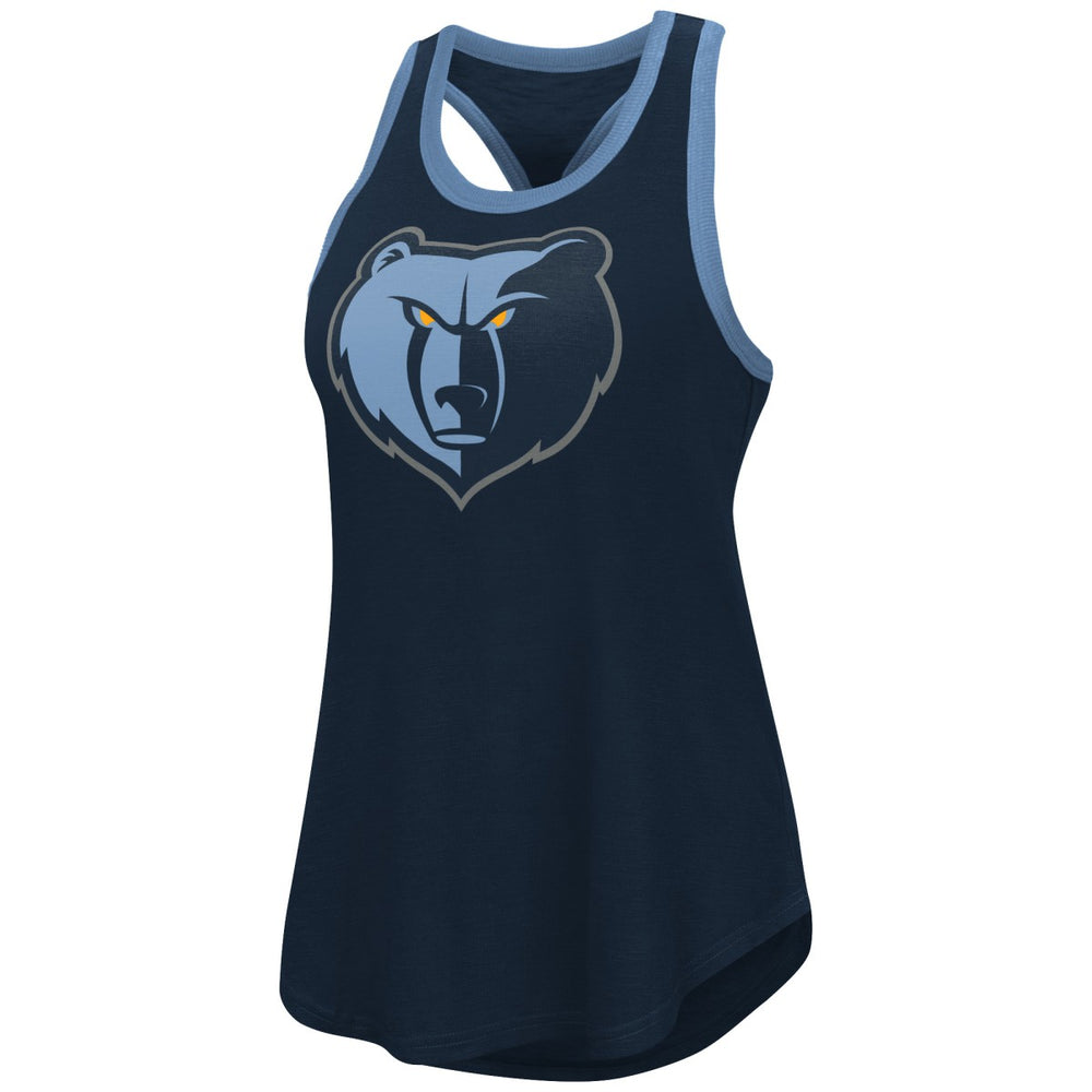 Memphis Grizzlies G-III 4Her by Carl Banks Women's Showdown Scoop-Neck Racerback Tank Top - Navy shop