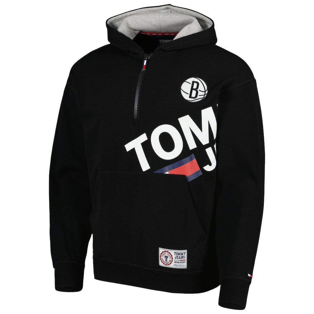 Brooklyn Nets Tommy Jeans Bernard Half-Zip Hoodie - Black online