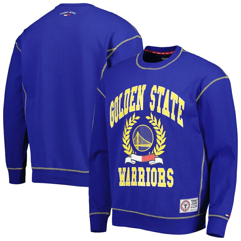 Golden State Warriors Tommy Jeans Peter French Terry Pullover Crew Sweatshirt sale - Royal for sale