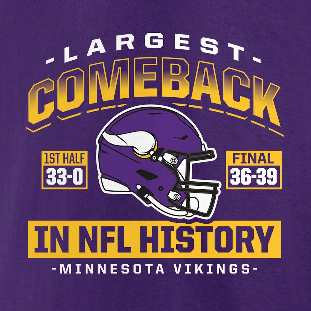 NFL Minnesota Vikings Largest Comeback T-Shirt