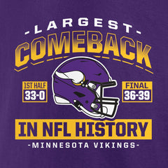 NFL Minnesota Vikings Largest Comeback T-Shirt