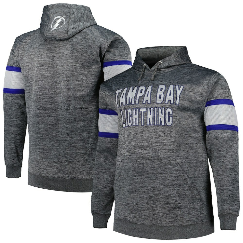 Tampa Bay Lightning Big & Tall Stripe Pullover Hoodie