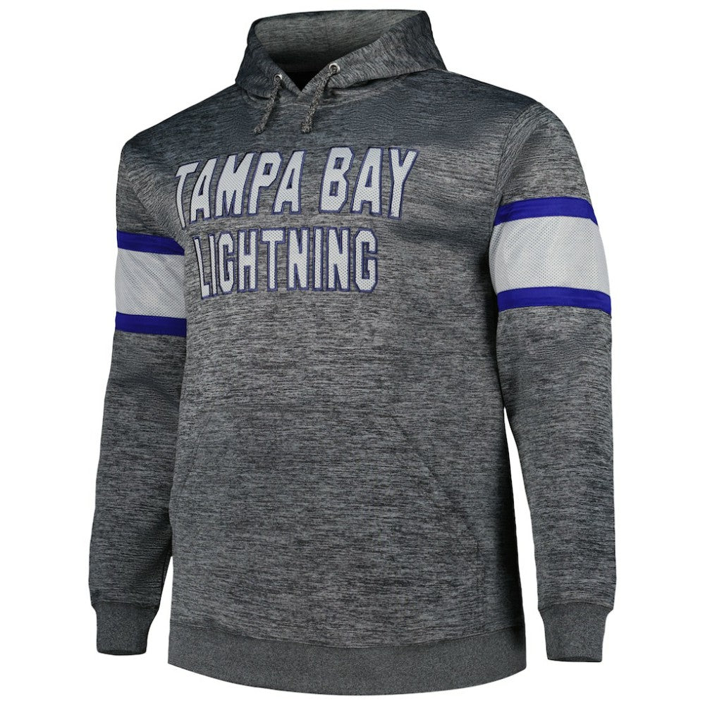 Tampa Bay Lightning Big & Tall Stripe Pullover Hoodie