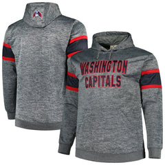 Washington Capitals Big & Tall Stripe Pullover Hoodie