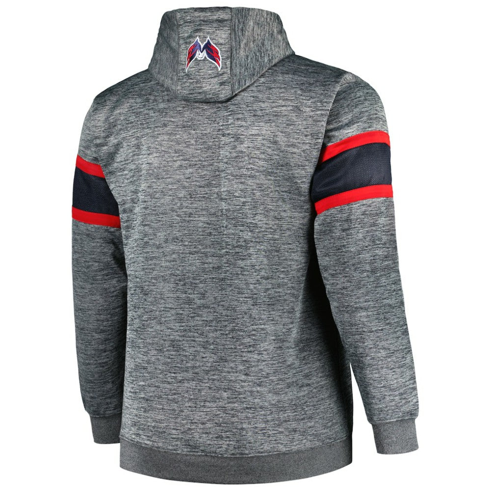 Washington Capitals Big & Tall Stripe Pullover Hoodie