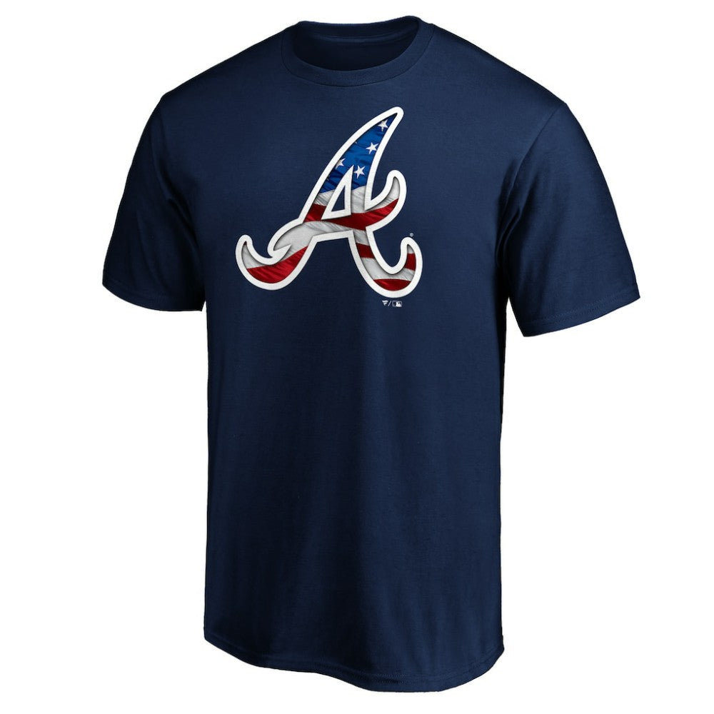 Atlanta Braves Team Banner Wave T-Shirt - Navy
