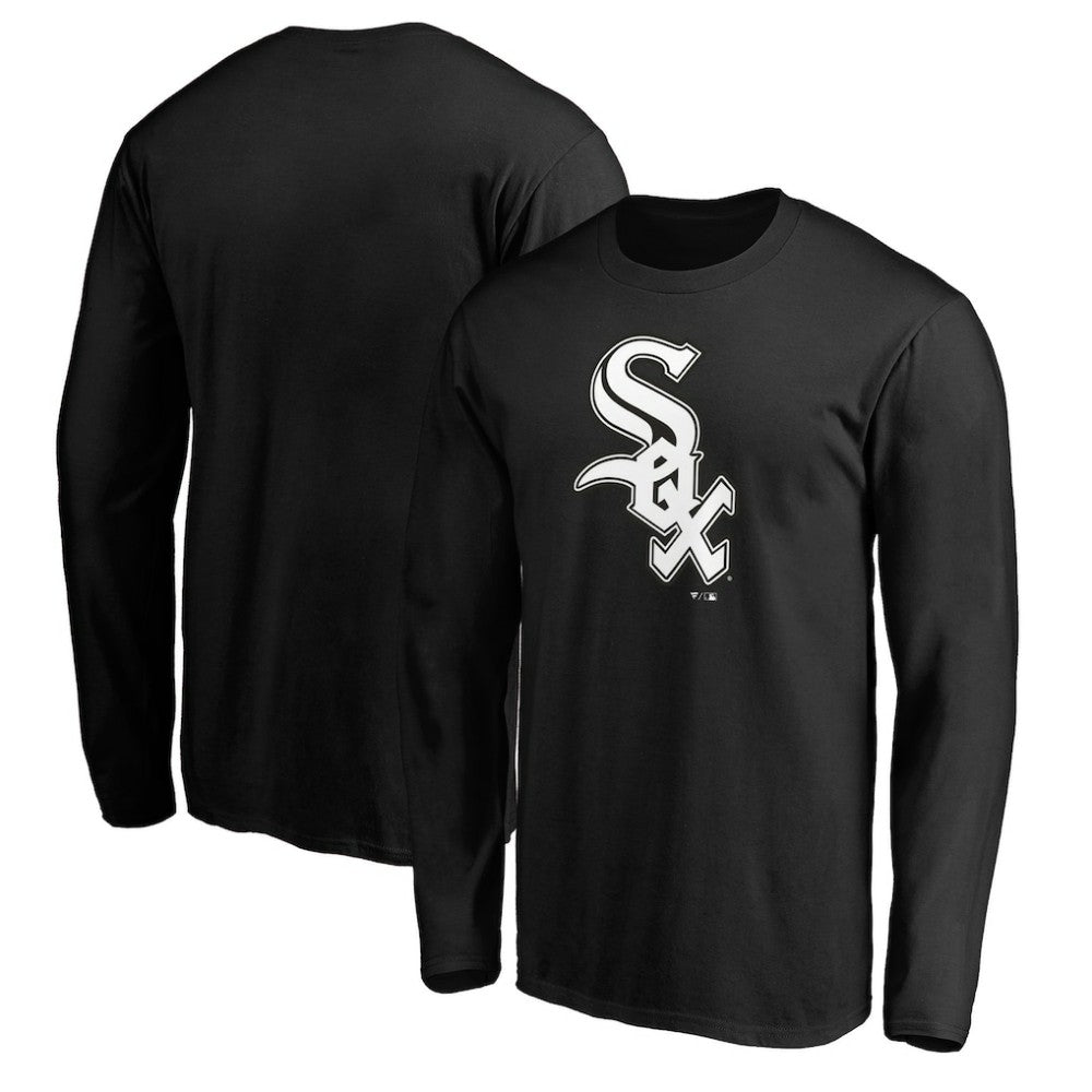 Chicago White Sox Team Official Logo Long Sleeve T-Shirt - Black