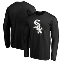 Chicago White Sox Team Official Logo Long Sleeve T-Shirt - Black