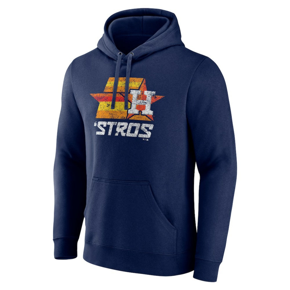 Houston Astros Team Throwback Stros Pullover Hoodie - Navy