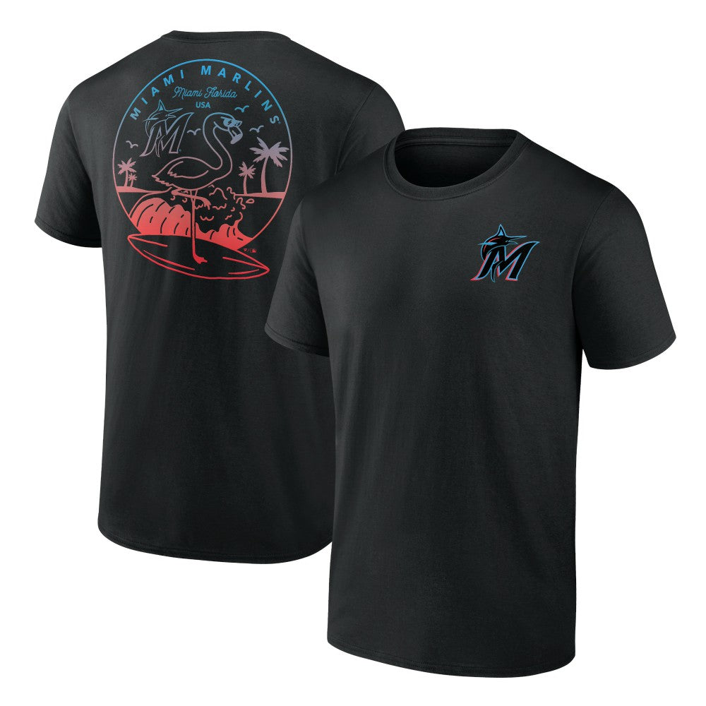 Miami Marlins Team Hometown Collection Surf's Up T-Shirt - Black